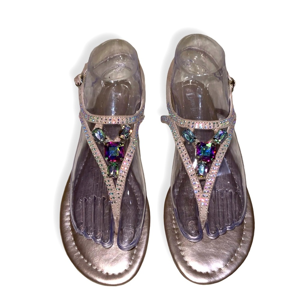 Limelight bling beige sandals, SZ 8